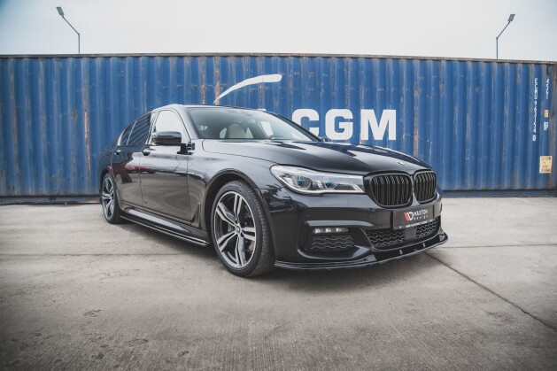 Cup Spoilerlippe Front Ansatz V.2 für BMW 7 M-Paket G11 /G12 schwarz Hochglanz