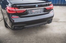 Mittlerer Cup Diffusor Heck Ansatz DTM Look für BMW 7 M-Paket G11 schwarz Hochglanz