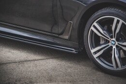 Seitenschweller Ansatz Cup Leisten passend für BMW 7 M-Paket G11 schwarz Hochglanz