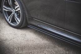 Seitenschweller Ansatz Cup Leisten passend für BMW 7 M-Paket G11 schwarz Hochglanz