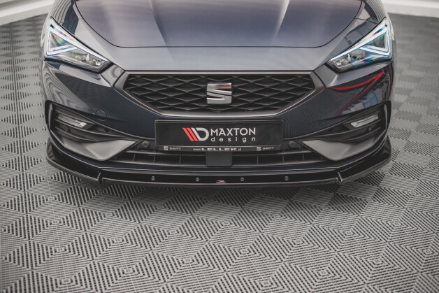 Cup Spoilerlippe Front Ansatz V.1 passend für Seat Leon FR Mk4 schwarz Hochglanz