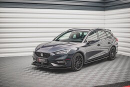 Street+ Spoilerlippe Front Ansatz V.1 passend für Seat Leon FR Mk4 schwarz Hochglanz