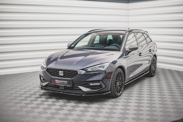 Cup Spoilerlippe Front Ansatz V.2 passend für Seat Leon FR Mk4 schwarz Hochglanz