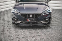 Cup Spoilerlippe Front Ansatz V.2 passend für Seat Leon FR Mk4 schwarz Hochglanz