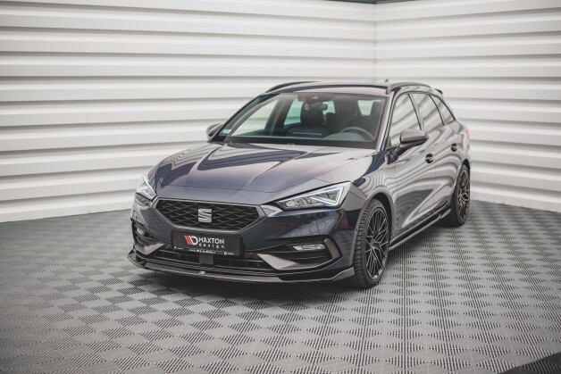 Cup Spoilerlippe Front Ansatz V.3 passend für Seat Leon FR Mk4 schwarz Hochglanz