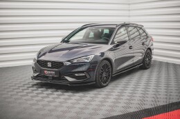 Cup Spoilerlippe Front Ansatz V.3 für Seat Leon Mk4 schwarz Hochglanz