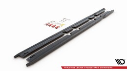 Seitenschweller Ansatz Cup Leisten V.1 passend für Seat Leon FR Mk4 / Cupra Leon schwarz Hochglanz