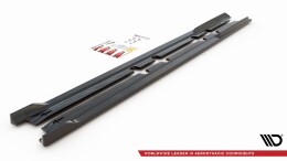 Seitenschweller Ansatz Cup Leisten V.2 passend für Seat Leon FR Mk4 / Cupra Leon schwarz Hochglanz