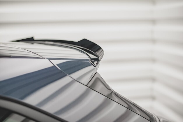 Heck Spoiler Aufsatz Abrisskante für Cupra Leon ST Mk1 Facelift schwarz Hochglanz