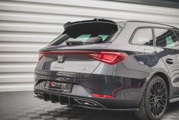 Heck Spoiler Aufsatz Abrisskante für Cupra Leon ST Mk1 Facelift schwarz Hochglanz