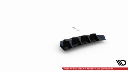 Heck Ansatz Diffusor für Seat Leon FR ST Mk4 schwarz Hochglanz