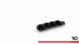 Heck Ansatz Diffusor V.1 passend für Seat Leon Mk4 schwarz Hochglanz