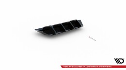 Heck Ansatz Diffusor V.1 passend für Seat Leon Mk4 schwarz Hochglanz