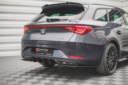 Heck Ansatz Flaps Diffusor für Seat Leon Mk4 schwarz Hochglanz