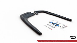 Heck Ansatz Flaps Diffusor passend für Seat Leon Mk4 schwarz Hochglanz