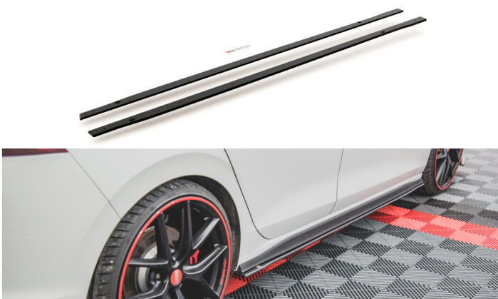 Street Pro Seitenschweller Ansatz Cup Leisten für VW Golf 8 GTI / GTI Clubsport