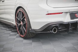 Heck Stoßstangen Flaps / Wings für VW Golf 8 GTI schwarz Hochglanz