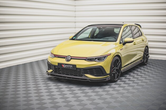 Cup Spoilerlippe Front Ansatz V.1 + Flaps für VW Golf GTI Clubsport Mk8