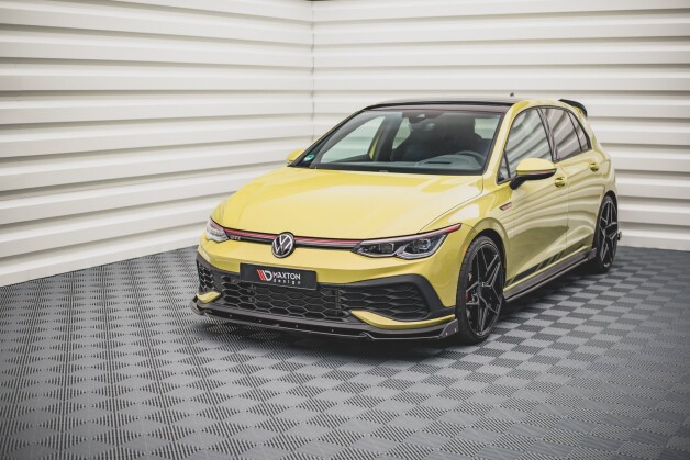 Street+ Spoilerlippe Front Ansatz V.1 + Flaps passend für VW Golf GTI Clubsport Mk8