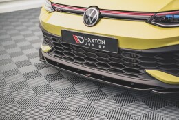 Street+ Spoilerlippe Front Ansatz V.2 passend für VW Golf GTI Clubsport Mk8 schwarz Hochglanz