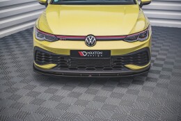 Street+ Spoilerlippe Front Ansatz V.4 passend für VW Golf GTI Clubsport Mk8 schwarz Hochglanz