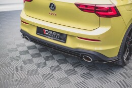Mittlerer Cup Diffusor Heck Ansatz DTM Look passend für VW Golf 8 GTI Clubsport schwarz matt