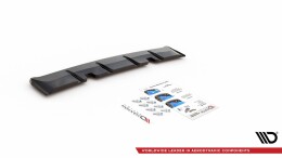 Mittlerer Cup Diffusor Heck Ansatz DTM Look passend für VW Golf 8 GTI Clubsport schwarz matt