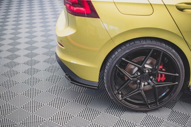 Heck Ansatz Flaps Diffusor V.2 für Volkswagen Golf 8 GTI Clubsport schwarz matt
