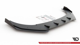 Street Pro Cup Spoilerlippe Front Ansatz passend für VW Golf 8 GTI Clubsport SCHWARZ+ HOCHGLANZ FLAPS