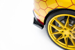 Street Pro Heck Ansatz Flaps Diffusor + Flaps für Ford VW Golf GTI Clubsport Mk8 Facelift schwarz Hochglanz