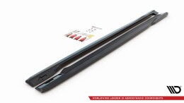 Seitenschweller Ansatz Cup Leisten passend für Volvo S60 R-Design Mk2 schwarz Hochglanz