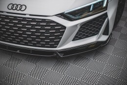 Cup Spoilerlippe Front Ansatz V.1 passend für Audi R8 Mk2 Facelift schwarz Hochglanz