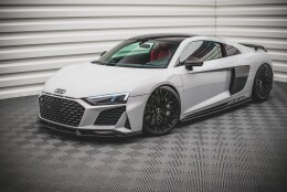 Seitenschweller Ansatz Cup Leisten passend für Audi R8 Mk2 Facelift schwarz Hochglanz