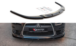 Cup Spoilerlippe Front Ansatz passend für Mitsubishi Lancer Sportback Mk8 schwarz Hochglanz