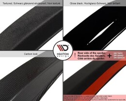 Heck Spoiler Aufsatz Abrisskante für Mitsubishi Lancer Sportback Mk8 schwarz matt