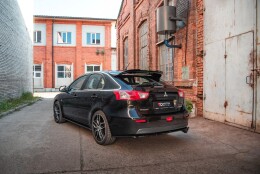 Heck Ansatz Flaps Diffusor passend für Mistubishi Lancer Sportback Mk8 schwarz Hochglanz