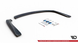 Heck Ansatz Flaps Diffusor passend für Mistubishi Lancer Sportback Mk8 schwarz Hochglanz