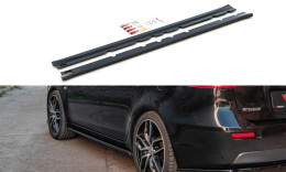 Seitenschweller Ansatz Cup Leisten passend für Mitsubishi Lancer Mk8 schwarz Hochglanz