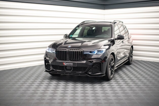 Street+ Spoilerlippe Front Ansatz V.1 passend für BMW X7 M-Paket G07 schwarz Hochglanz