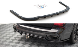 Mittlerer Cup Diffusor Heck Ansatz DTM Look für BMW X7 M-Paket G07 schwarz Hochglanz