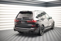 Street+ Mittlerer Diffusor RACE Heck Ansatz passend für BMW X7 M-Paket G07 schwarz Hochglanz