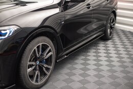 Seitenschweller Ansatz Cup Leisten passend für BMW X7 M-Paket G07 schwarz Hochglanz