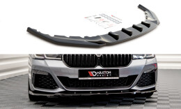 Cup Spoilerlippe Front Ansatz V.2 passend für BMW 5er G30 Facelift M-Paket schwarz Hochglanz
