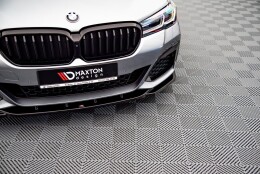 Street+ Spoilerlippe Front Ansatz V.2 passend für BMW 5er M-Paket / M550i / M550d Limousine / Touring G30 / G31 FL schwarz Hochglanz