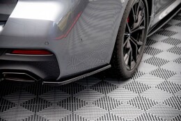 Heck Ansatz Flaps Diffusor passend für BMW 5er G30 Facelift M-Paket schwarz Hochglanz