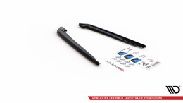 Heck Ansatz Flaps Diffusor passend für BMW 5er G30 Facelift M-Paket schwarz Hochglanz