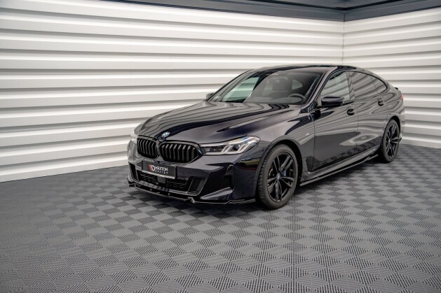 Cup Spoilerlippe Front Ansatz für BMW 6er GT M-Paket G32 FL schwarz Hochglanz