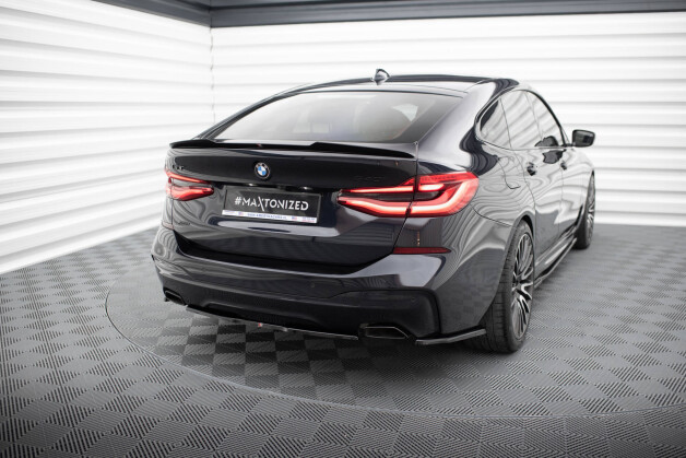 Mittlerer Cup Diffusor Heck Ansatz passend für BMW 6er GT G32 M-Paket schwarz Hochglanz