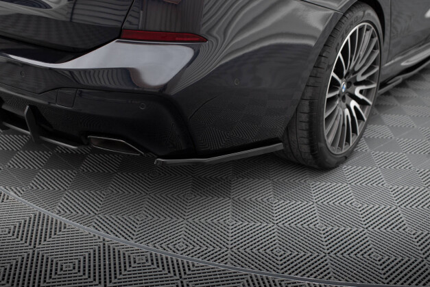 Heck Ansatz Flaps Diffusor passend für BMW 6er GT G32 M-Paket schwarz Hochglanz