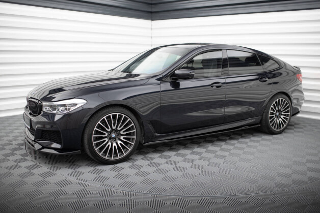 Seitenschweller Ansatz Cup Leisten passend für BMW 6er GT G32 M-Paket schwarz Hochglanz